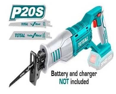 منشار امامي شحن بدون بطارية و شاحن توتال تولز TRSLI1151 – قدرة 20 فولت