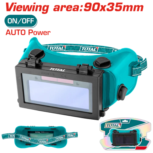 توتال تولز نظارة لحام اتوماتيك 90 * 35 مم DIN 11 موديل TSP9403